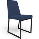 Ver imagem 2 de Kit 06 Cadeira para Sala Jantar Base Aço Industrial Preto Dafne L02 Suede Azul Marinho - lyam