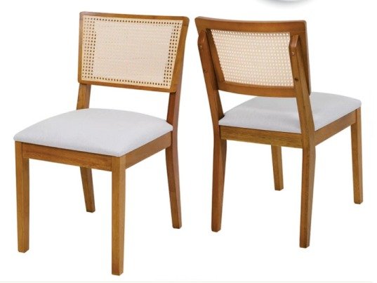 Conjunto Sala de Jantar Mesa 220x110 com 8 Cadeiras Prime Wood - 5
