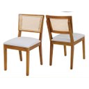Ver imagem 5 de Conjunto Sala de Jantar Mesa 220x110 com 8 Cadeiras Prime Wood