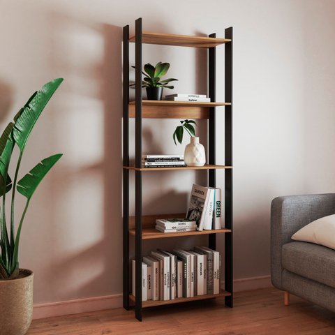 Estante de Livros Industrial 63cmx178cm 5 Prateleiras