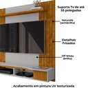Ver imagem 5 de Painel Suspenso Tv 55 Pol 136 Cm Ipanema Naturalle Off White Bechara