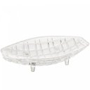 Ver imagem 1 de Centro de Mesa Cristal Deli Lyor 26x14x5,5cm Fruteira Decorativo Sala Jantar