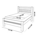 Ver imagem 6 de Cama Casal de Madeira Maciça 140cm Escócia B07 Avelã - Lyam Decor