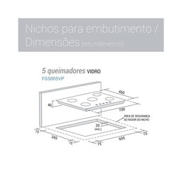 Cooktop FG5005AVP 5 Bocas Esmaltado Suggar - 4