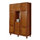 Ver imagem 2 de Guarda-roupa Solteiro Belém Madeira Maciça 7 Portas 3 Gavetas 4 Prateleiras com Espelho Ypê - Pnr Mó