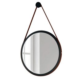 Balcão Buffet Sinfonia 4 Portas Com Espelho Redondo H01 Preto/Nature - Mpozenato - 9