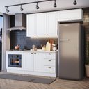 Ver imagem 1 de Cozinha Compacta Casa 812 Amy com Balcão para Forno de Embutir 6 Portas 3 Gavetas MDF