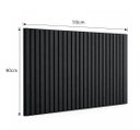 Ver imagem 3 de Cabeceira Solteiro Ripada MDF Modular 90x110cm sem Furos 3M:Preto