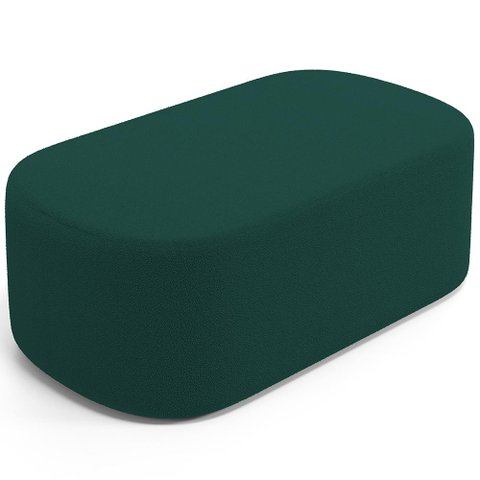 Puff Decorativo Orgânico para Living Quarto 100cm Doha W01 Bouclê Verde - Lyam Decor