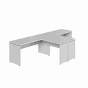 Ver imagem 5 de Mesa L Escritório 2 Lugares 3,00m x 1,50m Pés Painel F5 Cor:cinza