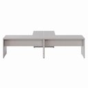 Ver imagem 7 de Mesa L Escritório 2 Lugares 3,00m x 1,50m Pés Painel F5 Cor:cinza