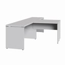 Ver imagem 6 de Mesa L Escritório 2 Lugares 3,00m x 1,50m Pés Painel F5 Cor:cinza