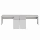 Ver imagem 1 de Mesa L Escritório 2 Lugares 3,00m x 1,50m Pés Painel F5 Cor:cinza