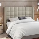 Ver imagem 2 de Cabeceira Cama Box Casal 160 Cm P05 Paris Bouclê Creme - Lyam Decor