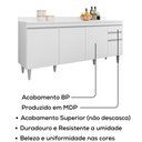 Ver imagem 4 de Balcao com Tampo 4 Portas 2 Gavetas Bp 180 Cm Agatha Eratto Moveis - Branco