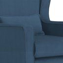 Ver imagem 5 de Kit Poltrona e Puff Aurora Balanço Suede Azul Royal- Fm