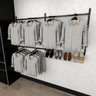 Kit Para Closet Com 15 Peças Regulável 200x100cm Preto 1p165 - 1