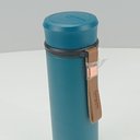 Ver imagem 4 de Garrafa Térmica Squeeze Academia Treino 21x6x6cm 500ml Inox Azul Parede Dupla Business