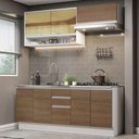 Ver imagem 1 de Cozinha Completa 200003 Com Armário E Balcão Branco/Rustic
