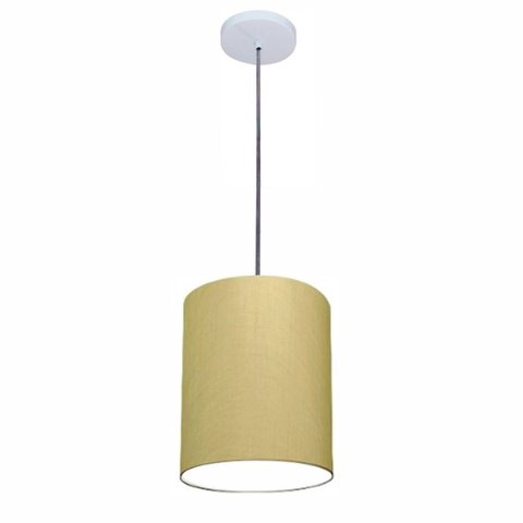 Lustre Luminária Pendente Vivare Free Lux Pe-4102pr Cúpula em Tecido 13x15cm
