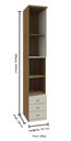 Ver imagem 3 de Modulado Lateral 01 Porta com 245cm de Altura 03 Gaveta Setiba -carvalho/offwhite