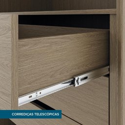 Modulado Lateral 01 Porta com 245cm de Altura 03 Gaveta Setiba -carvalho/offwhite - 6