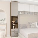 Ver imagem 1 de Modulado Lateral 01 Porta com 245cm de Altura 03 Gaveta Setiba -carvalho/offwhite