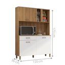 Ver imagem 3 de Kit Cozinha Viena Branco Ripado 1200
