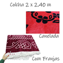 Ver imagem 4 de Colcha Casal ou Queen Chenille Canelada Veludo com Franjas:vermelho