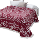 Ver imagem 5 de Colcha Casal ou Queen Chenille Canelada Veludo com Franjas:vermelho