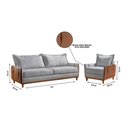 Ver imagem 4 de Conjunto Living 4 Lugares Sofá e Poltronas Dubai