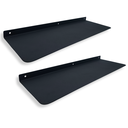 Ver imagem 1 de Kit 2 Prateleiras 60cm Parede Multiuso Aço Resistente Casa Sala Quarto Cozinha Preto