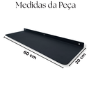 Ver imagem 4 de Kit 2 Prateleiras 60cm Parede Multiuso Aço Resistente Casa Sala Quarto Cozinha Preto