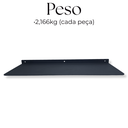 Ver imagem 6 de Kit 2 Prateleiras 60cm Parede Multiuso Aço Resistente Casa Sala Quarto Cozinha Preto