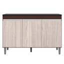 Ver imagem 5 de Balcão Buffet Gabinete Cozinha Manu 120cm com Tampo 3 Portas Castanho Avelã - Abmaza