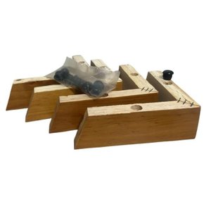 Pés para Sofá Madeira Kit 4 Cantoneira Mel C/ Sapata Plástica