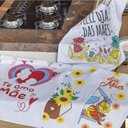 Ver imagem 3 de Kit Pano de Prato Copa Mae Sacaria Algodão 50CMX70CM 7 Unidades Branco Lomaer