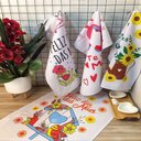 Ver imagem 7 de Kit Pano de Prato Copa Mae Sacaria Algodão 50CMX70CM 7 Unidades Branco Lomaer