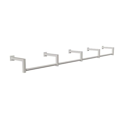 Arara De Parede Para Loja Modelo em L Premium Leve Comac - 8 Tamanhos Branco 300 cm