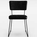 Ver mais imagens de Kit 8 Cadeiras Decorativas Estofada Sala De Jantar Base Aço Allana L02 Couríssimo Preto - Lyam