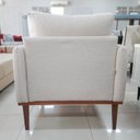 Ver imagem 3 de Poltrona Decorativa Linho Madeira Maciça Parma Bom Pastor