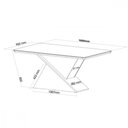 Ver imagem 2 de Mesa de Jantar Aurora 160x90cm Mel Blonde e Off White Viero Mel/blonde e Off White