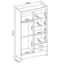 Ver imagem 4 de Guarda Roupa Solteiro Astro 4 Portas + 2 Gavetas - Demóbile:amendola Touch/off-white