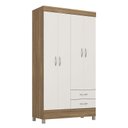 Ver imagem 2 de Guarda Roupa Solteiro Astro 4 Portas + 2 Gavetas - Demóbile:amendola Touch/off-white