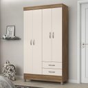 Ver imagem 1 de Guarda Roupa Solteiro Astro 4 Portas + 2 Gavetas - Demóbile:amendola Touch/off-white