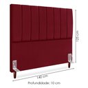 Ver imagem 3 de Cabeceira Casal 140 Cm com Frame Carla Suede Vinho Artte