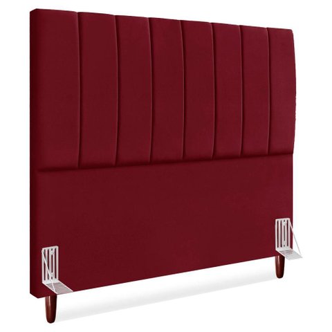 Cabeceira Casal 140 Cm com Frame Carla Suede Vinho Artte
