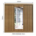Ver imagem 3 de Guarda-roupa Casal Madesa Istambul 3 Portas de Correr com Espelho 3 Gavetas