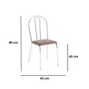 Ver imagem 4 de Kit 3 Cadeiras Lisboa Cromada para Cozinha ou Área Gourmet-assento Sintético Marrom Gatmagaziine