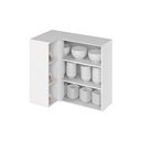 Ver imagem 7 de Armário Aéreo Canto Reto 94cm HP 100% MDF com 1 Porta e Nicho Americana Branco